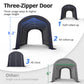 KING BIRD 12' x 20' Oval Pipe Heavy Duty Carport for SUV, Full-Size Truck and Boat, Round Style Anti-Snow Car Canopy Outdoor Boat Shelter with Reinforced Ground Bars 12'X20' Round
