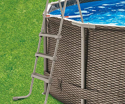 Summer Waves 14ft x 36in Wicker Metal Frame Pool Set