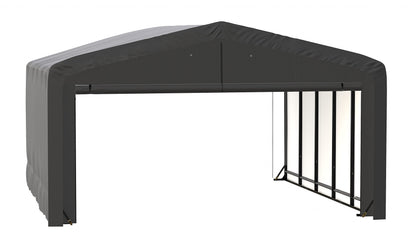 ShelterLogic ShelterTube Abri de garage et de stockage, 20' x 23' x 12', cadre en acier robuste, boîtier résistant au vent et à la neige, gris 20' x 23' x 12' 