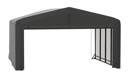 ShelterLogic ShelterTube Abri de garage et de stockage, 20' x 18' x 12', cadre en acier robuste, boîtier résistant au vent et à la neige, gris 20' x 18' x 12' 