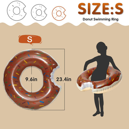 DMAR Donut Pool Floats Donut Pool Floatie Donut Tube Pool Donut Pool Float Donut Gonflables Donut Tube intérieur Donut Pool Floatie Donut Pool Ring Donut Swimming Ring for Beach Pool #5 23.4in Chocolate Brown