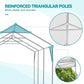 ADVANCE OUTDOOR 12x20 ft Heavy Duty Carport with Sidewalls and Doors, Adjustable Height from 9.5 ft to 11 ft, Car Canopy Garage Party Tent Boat Shelter with 8 Reinforced Poles and 4 Sandbags, White 12'x20'