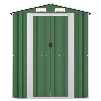 GOLINPEILO Abri de jardin extérieur en métal, grand hangar à outils utilitaire en acier, abri de jardin en acier avec doubles portes coulissantes, rangement utilitaire et outils, vert 75,6"x271,3"x87,8" 75,6"x271,3"x87,8" 