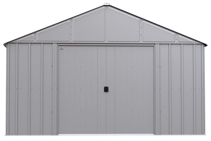 Arrow Sheds Hangar de rangement extérieur classique en acier cadenassable, 12' x 14', gris flûte 