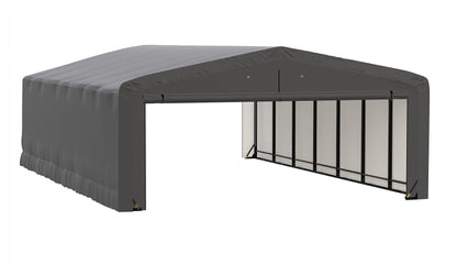 ShelterLogic ShelterTube Abri de garage et de stockage, 20' x 32' x 10', cadre en acier robuste, boîtier résistant au vent et à la neige, gris 20' x 32' x 10' 