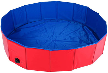 Homend Piscine Portable en PVC pour Animaux de Compagnie, Pliable pour Chiens et Chats, 39" x 12"