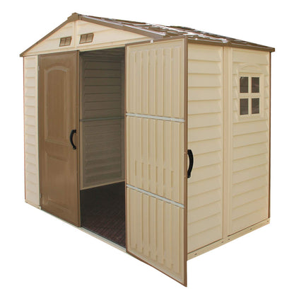 Duramax 30115 StoreAll Vinyl Storage Shed, Offwhite/Brown