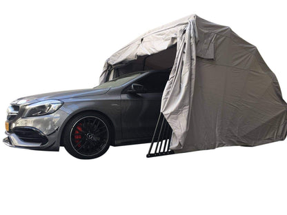 Ikuby All Weather Proof Carport, Car Shelter, Car Canopy, Car Garage, Car shed, Car House, Car Park, Foldable, Retractable, Lockable, Durable Shelter Large Gray