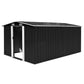 Bopdu Garden Shed with Vent, Outdoor Storage Shed Galvanized Steel Shed Storage House with Door for Backyard Garden Patio Lawn, 101.2"x154.3"x71.3" Metal Anthracite 101.2 x 154.3 x 71.3