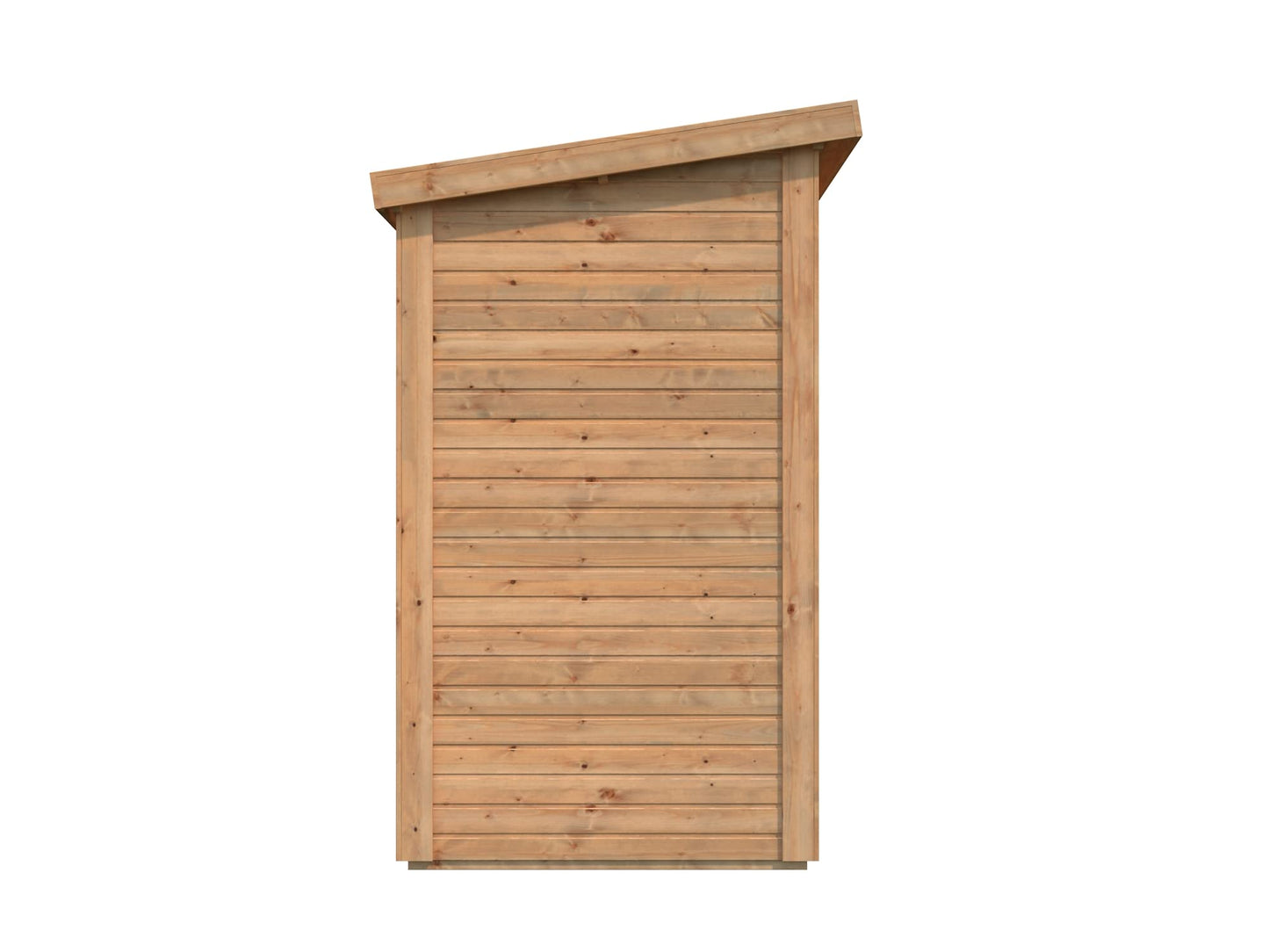 Leisure Season Urbano Kit d'abri de jardin moderne résistant aux intempéries avec sol, portes, fenêtres en plexiglas, toit en pente – Kit d'abri de jardin en bois d'épicéa nordique – Marron moyen, 2,4 x 1,2 m (URB8X47853) 