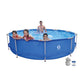Avenli Frame Round 12 Foot Wide 30 in Tall 1,136 Gallon Easy Assembly Swimming Pool with Simple Quick Connection Filter Pump and Rust Resisting Frame 12' x 30' Blue