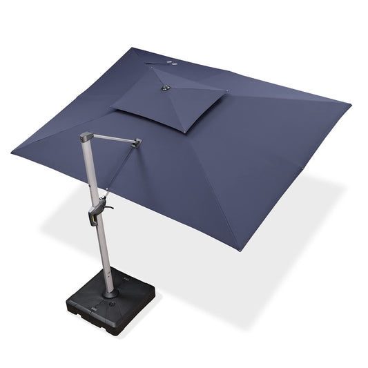 Patio Umbrella Outdoor Rectangle 10' X 13' Navy Blue