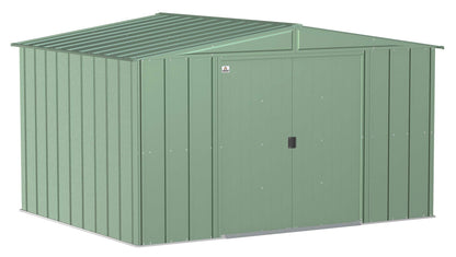 Arrow Shed Classic 10' x 8' Abri de rangement extérieur cadenassable en acier vert sauge 