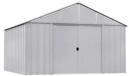 Arrow Sheds Hangar de rangement extérieur classique en acier cadenassable, 12' x 12', gris flûte 