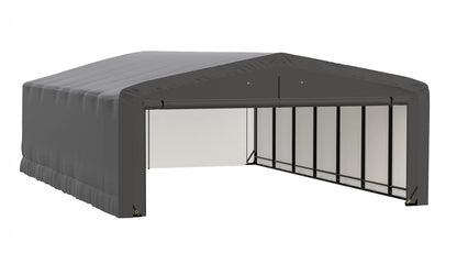 ShelterLogic ShelterTube Abri de garage et de stockage, 20' x 32' x 10', cadre en acier robuste, boîtier résistant au vent et à la neige, gris 20' x 32' x 10' 