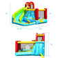 BOUNTECH Inflatable Water Slide, 6 in 1 Water Bounce House for Kids Outdoor Fun w/Splash Pool, Climbing Wall, Water Cannon, Water Slides Inflatables for Toddlers Boys Girls Backyard Party Gifts Without Blower