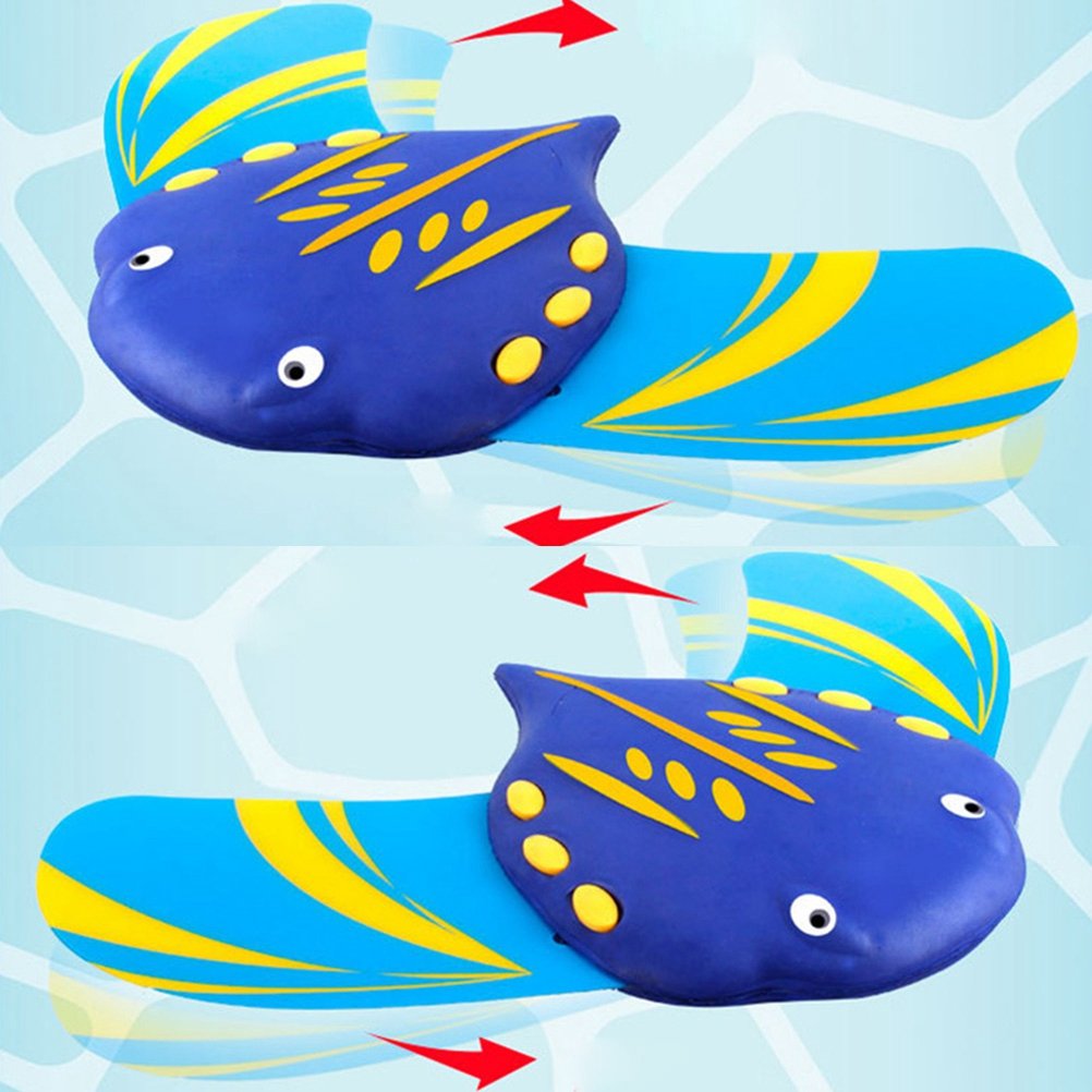 Aqua Large Stingray Glider - Single Pack - Underwater Pool Toy with Adjustable Fins Travel Up to 60 Feet - Navy/Light Blue Aqua Large Stingray
