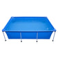 JLeisure Avenli 17818 8.5 x 6 x 2 Feet Outdoor Backyard Above Ground Rectangular Steel Frame Swimming Pool with Repair Patch for Kids & Adults, Blue 8.5' x 6'