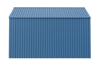 Arrow Shed Elite Hangar de rangement extérieur verrouillable en acier avec toit à pignon de 12 pi x 12 pi, bleu gris 