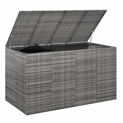 vidaXL Boîte à coussins, boîte de terrasse avec couvercle, armoire de patio, coffre de rangement pour coussins d'extérieur, oreillers, outils de jardin, fournitures de piscine, rotin PE marron 76,4" x 39,4" x 40,6" 