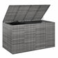 vidaXL Cushion Box, Deck Box with Lid, Patio Cabinet, Storage Chest for Outdoor Cushions Throw Pillows Garden Tools Pool Supplies, PE Rattan Black 57.1" x 39.4" x 40.6"