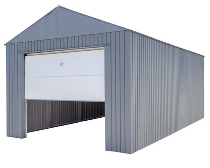 Sojag Everest Galvalume Steel 12' x 20' avec murs extra hauts pour garage, bâtiment de stockage, charbon de bois 12' x 20' 