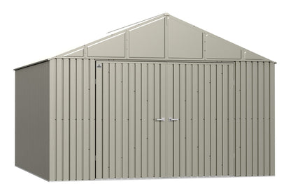 Arrow Shed Elite 12' x 12' Outdoor Lockable Gable Roof Steel Storage Shed Building, Cool Grey