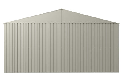 Arrow Shed Elite Hangar de rangement extérieur en acier avec toit à pignon verrouillable, gris froid, 14' x 16' 