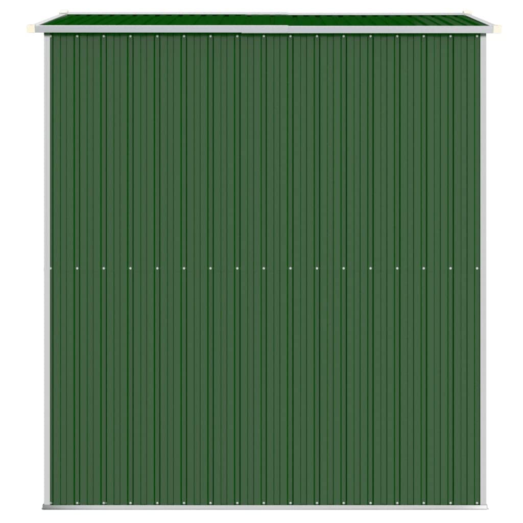 GOLINPEILO Abri de jardin extérieur en métal, grand hangar à outils utilitaire en acier, abri de jardin en acier avec doubles portes coulissantes, rangement utilitaire et outils, vert 75,6"x75,2"x87,8" 75,6"x75,2"x87,8" 