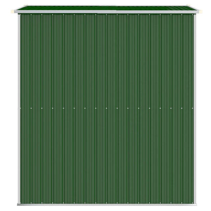 GOLINPEILO Abri de jardin extérieur en métal, grand hangar à outils utilitaire en acier, abri de jardin en acier avec doubles portes coulissantes, rangement utilitaire et outils, vert 75,6"x75,2"x87,8" 75,6"x75,2"x87,8" 