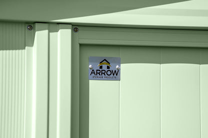 Arrow Shed Classic 10' x 14' Abri de rangement extérieur cadenassable en acier vert sauge 10' x 14' 