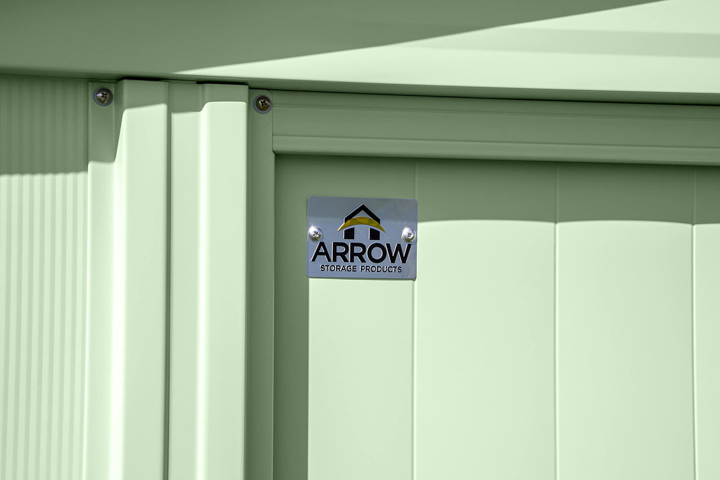 Arrow Shed Classic 8' x 8' Hangar de rangement extérieur cadenassable en acier, vert sauge 8' x 8' 