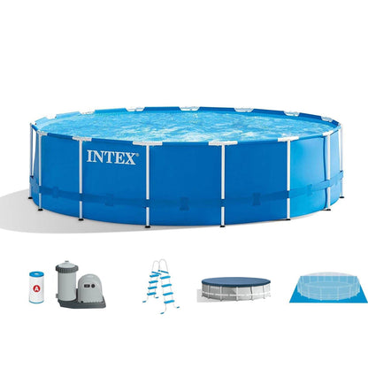 Ensemble de piscine à cadre en métal Intex, 15 pi x 48 po