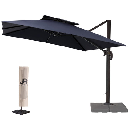 Parasol de patio carré en porte-à-faux 9FT Marine 