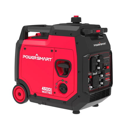 Générateur de gaz à onduleur portable PowerSmart 4500 watts, générateur extérieur prêt pour camping-car 