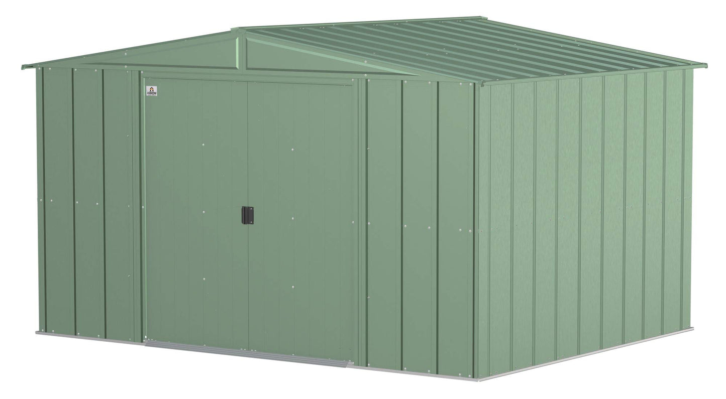 Arrow Shed Classic 10' x 8' Abri de rangement extérieur cadenassable en acier vert sauge 