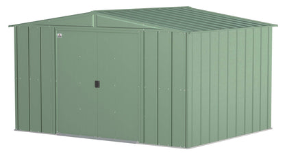 Arrow Shed Classic 10' x 8' Abri de rangement extérieur cadenassable en acier vert sauge 