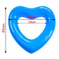 SUNSHINE-MALL Inflatable Swim Rings, Heart Shaped Swimming Pool Float Loungers Tube, Water Fun Beach Party Toys for Kids, Adults Blue