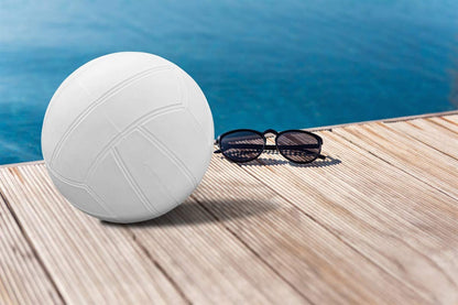 Ballon de volley-ball aquatique de taille standard pour piscine Botabee | Ballon de volley-ball de piscine à utiliser avec Dunnrite, Intex, Swimways ou autres ensembles de volley-ball de piscine Blanc classique (7,8")