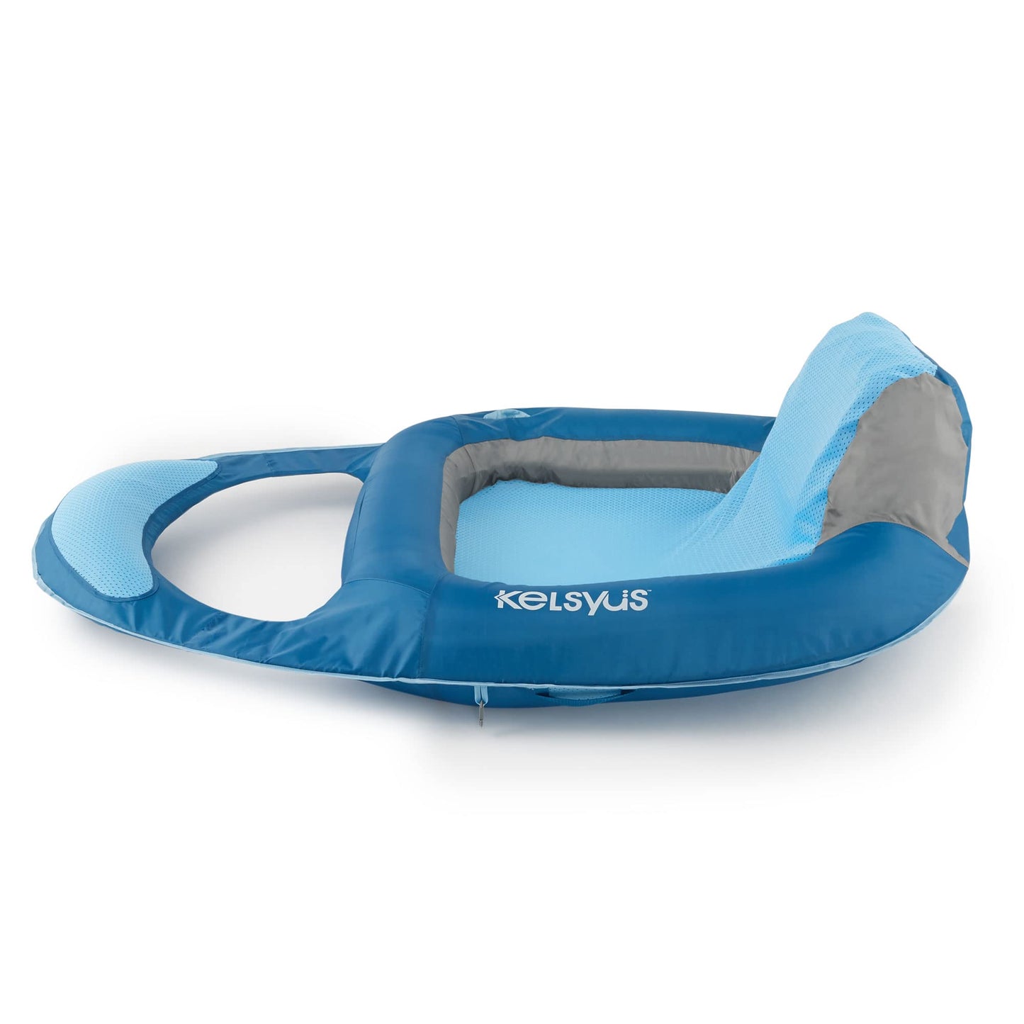 Chaise longue de piscine Kelsyus Spring Float, chaise longue bleu clair