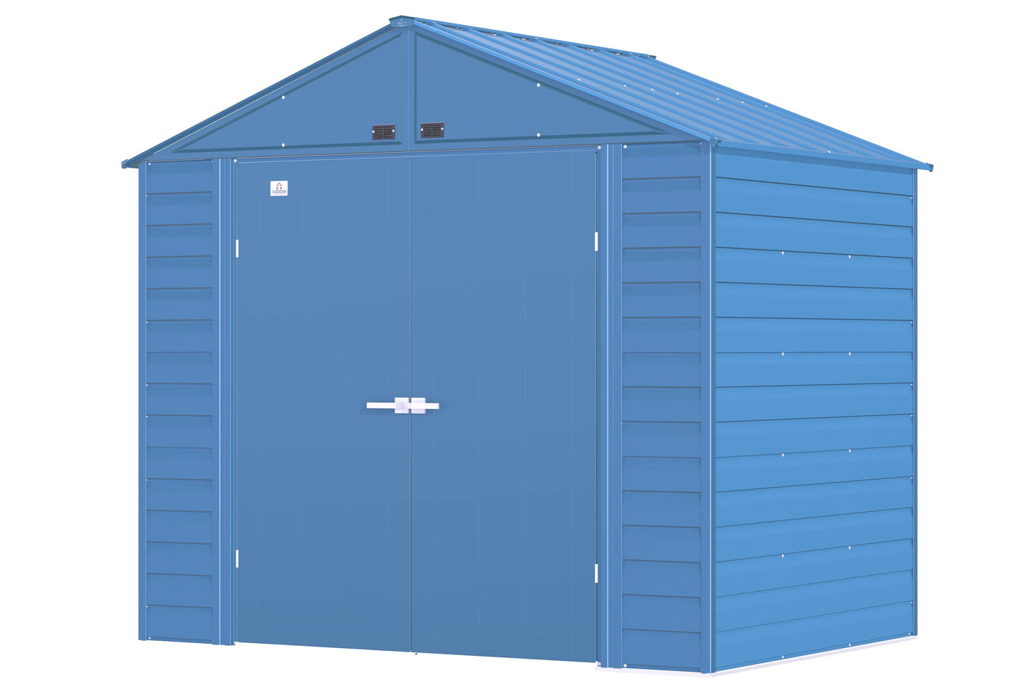 Arrow Shed Select Hangar de rangement extérieur verrouillable en acier, 8' x 6', bleu gris 