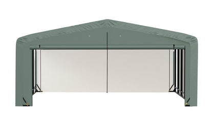 ShelterLogic ShelterTube Abri de garage et de stockage, 20' x 23' x 10', cadre en acier robuste, boîtier résistant au vent et à la neige, vert 20' x 23' x 10' 