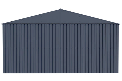 Arrow Shed Elite Hangar de rangement extérieur en acier avec toit à pignon verrouillable, 14' x 16', Anthracite 