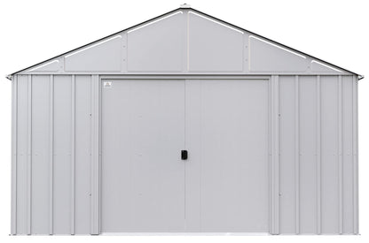 Arrow Sheds Hangar de rangement extérieur classique en acier cadenassable, 12' x 12', gris flûte 