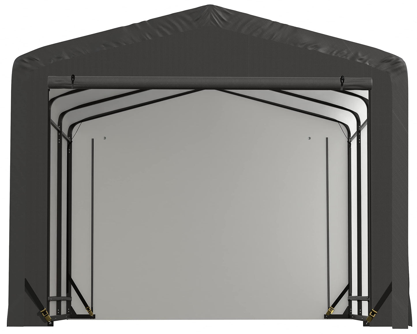 ShelterLogic ShelterTube Abri de garage et de stockage, 10' x 18' x 8', cadre en acier robuste, boîtier résistant au vent et à la neige, gris 10' x 18' x 8' 