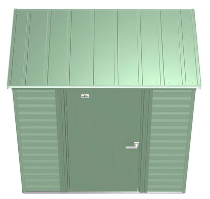 Arrow Shed Select Hangar de rangement extérieur verrouillable en acier, 6' x 4', vert sauge 