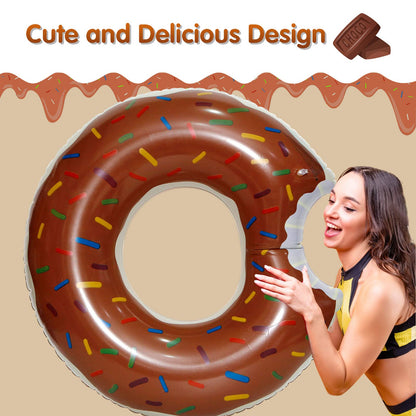 DMAR Donut Pool Floats Donut Pool Floatie Donut Tube Pool Donut Pool Float Donut Gonflables Donut Tube intérieur Donut Pool Floatie Donut Anneau de piscine Donut Anneau de natation pour piscine de plage #7 41in Marron chocolat