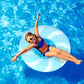 Bestrip Pool Floats Adult Size for Kids Age 8-12 Adults Inflatable Floats Swimming Ring Toys Beach Pool Party Lake Use 1PCS-Blue