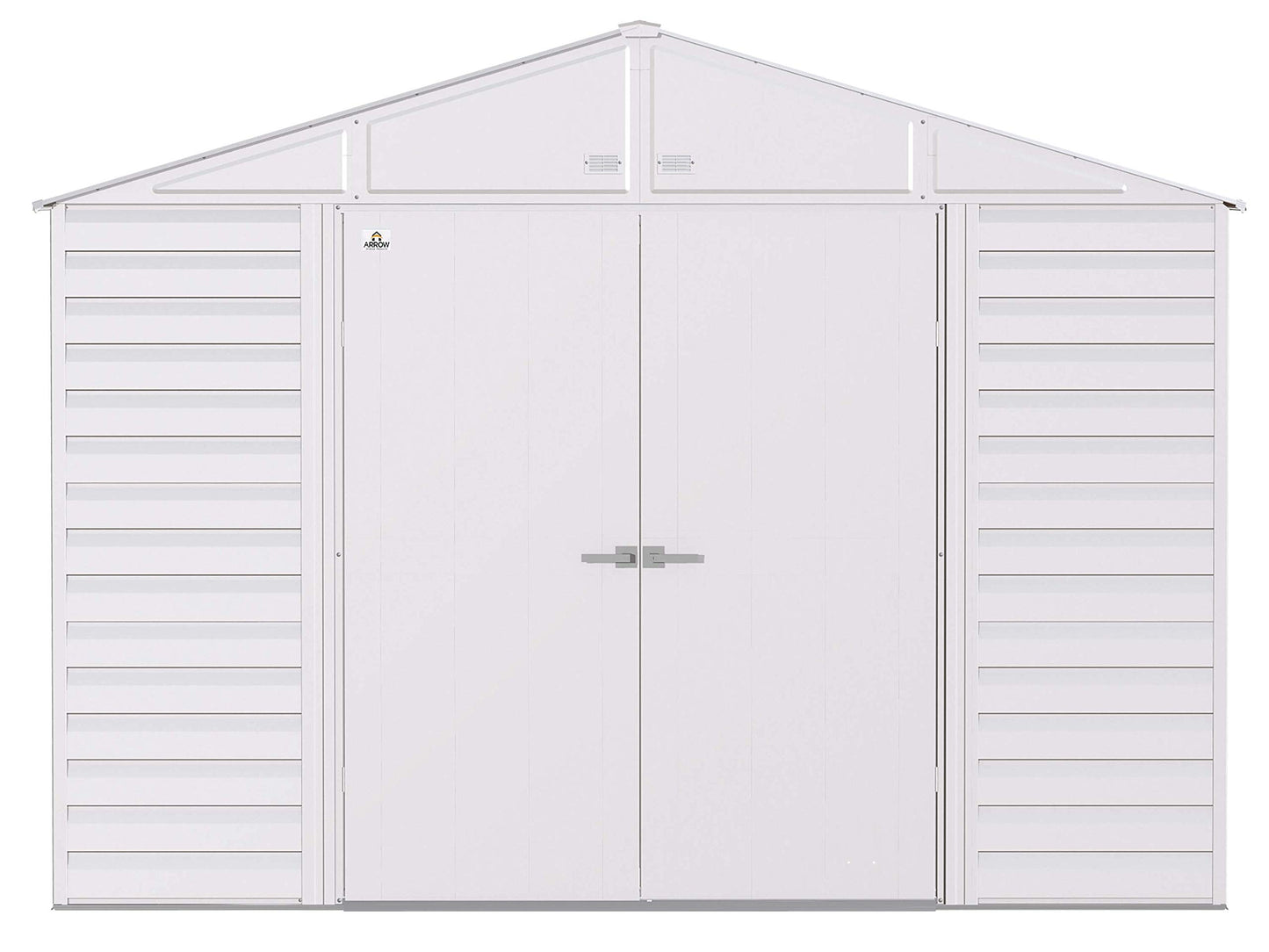 Arrow Shed Select Hangar de rangement extérieur verrouillable en acier, 10' x 12', gris flûte 