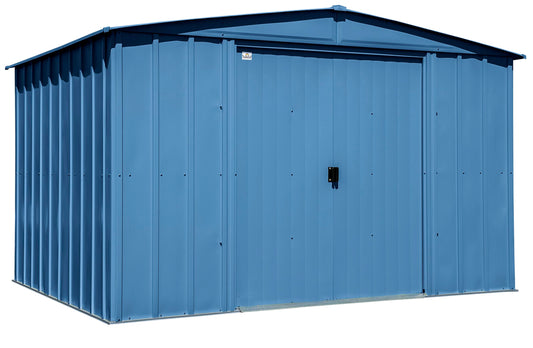 Arrow Shed Classic 10' x 8' Outdoor Padlockable Steel Storage Shed Building Blue Grey